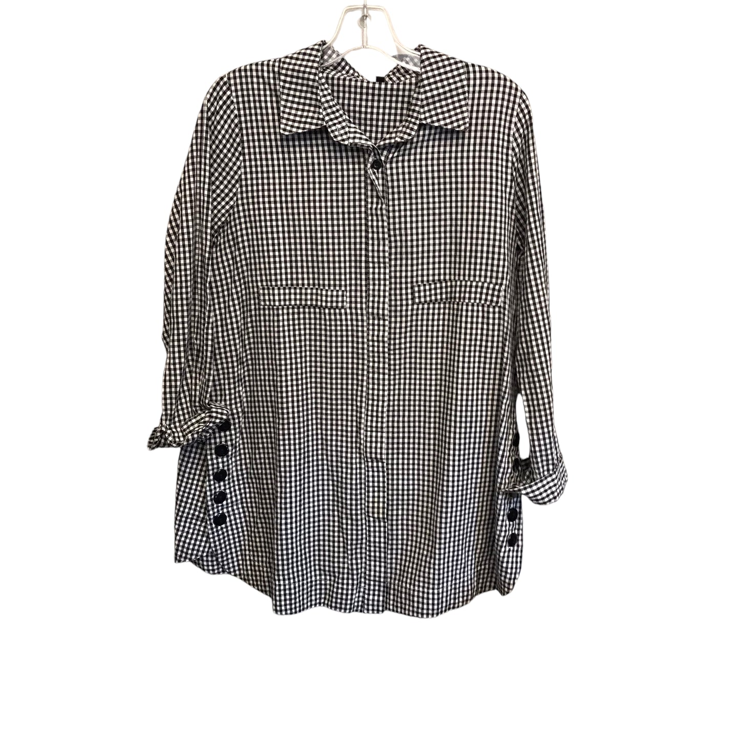 Top Ls In Checkered Pattern, Size:L