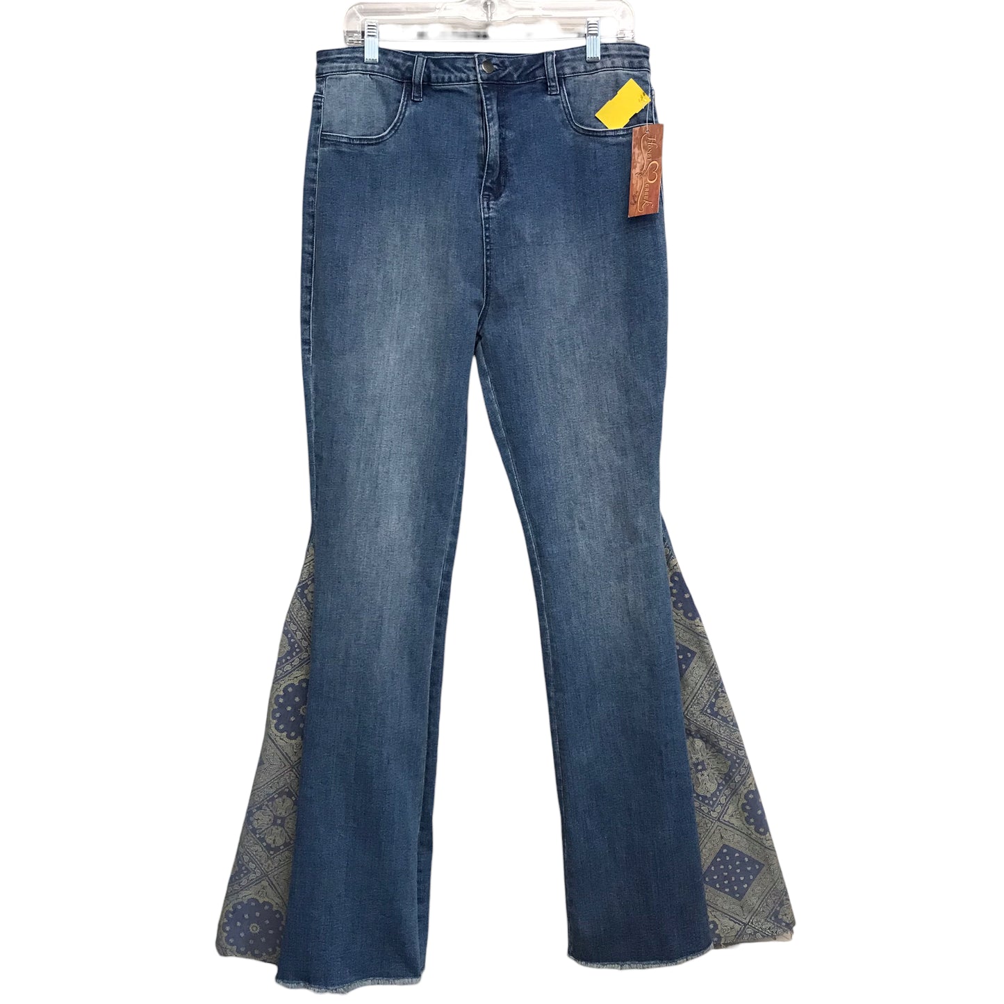 Jeans Flared By Scully In Blue Denim, Size:14