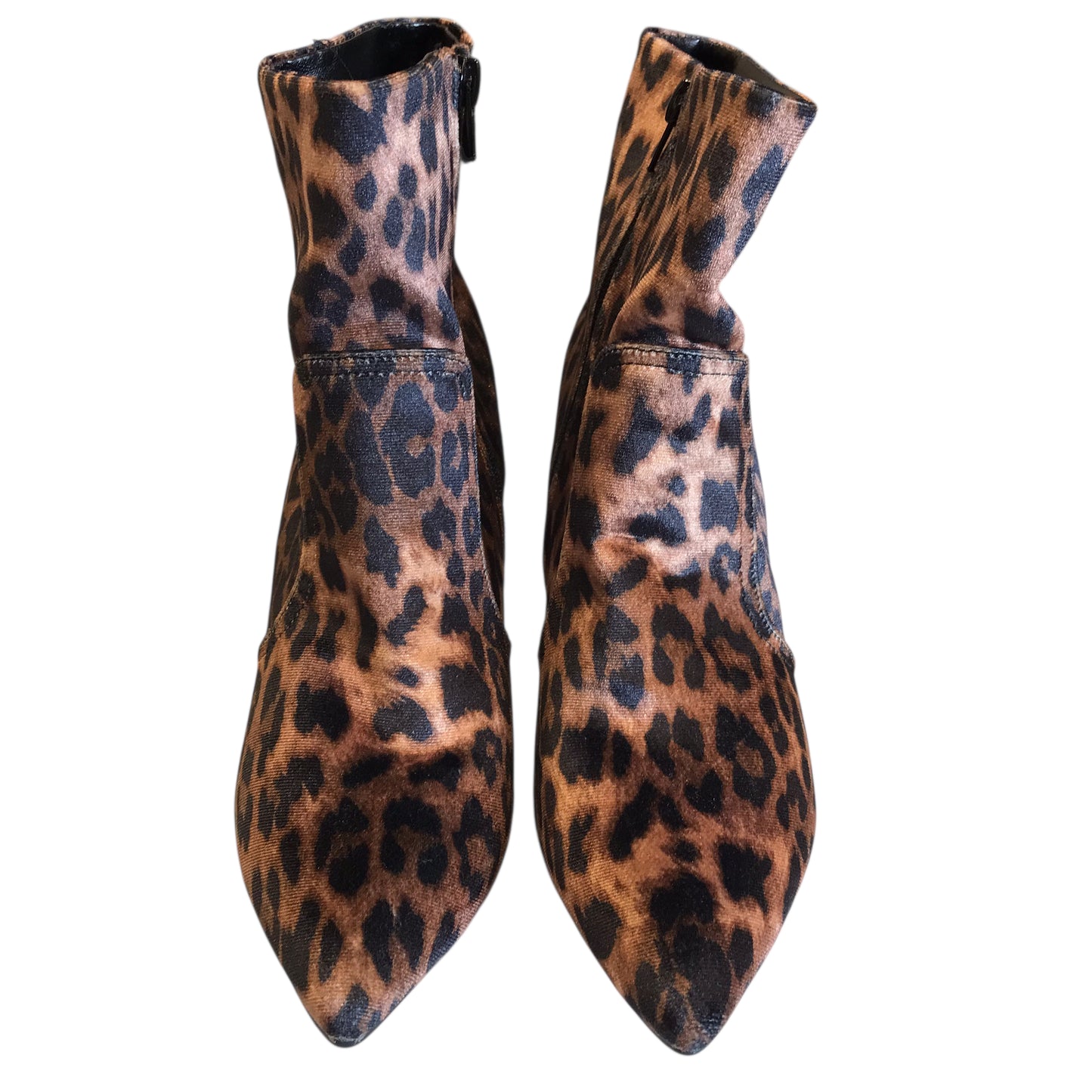 Boots Ankle Heels By Bamboo In Animal Print, Size:7.5