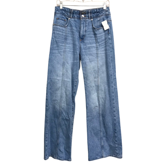 Jeans Wide Leg By Loft In Blue Denim, Size:4