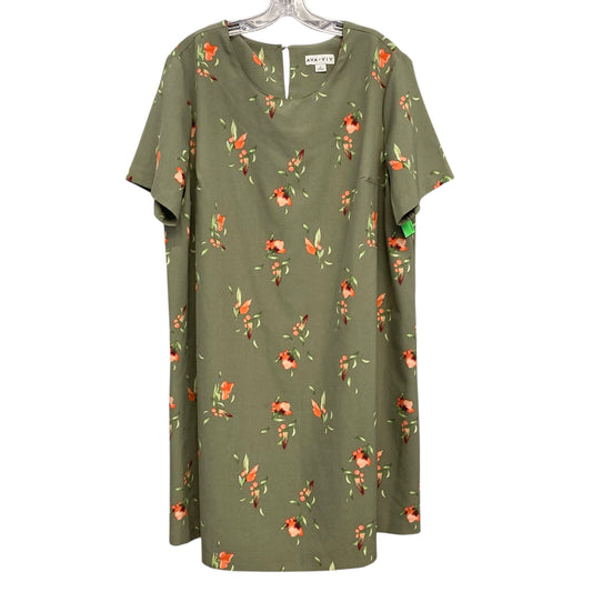 Dress Casual Short By Ava & Viv In Floral Print, Size:1X