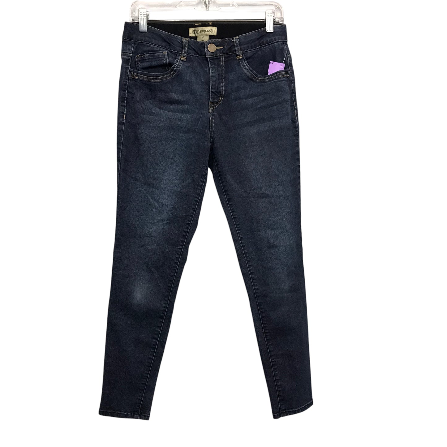 Jeans Straight By Democracy In Blue Denim, Size:4