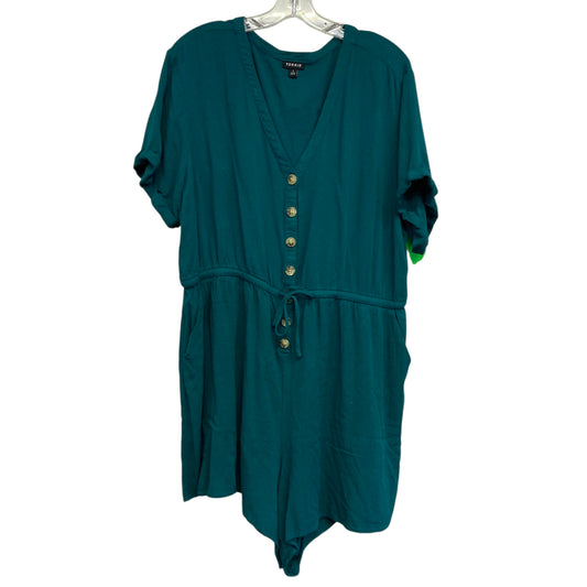 Romper By Torrid In Green, Size:1X