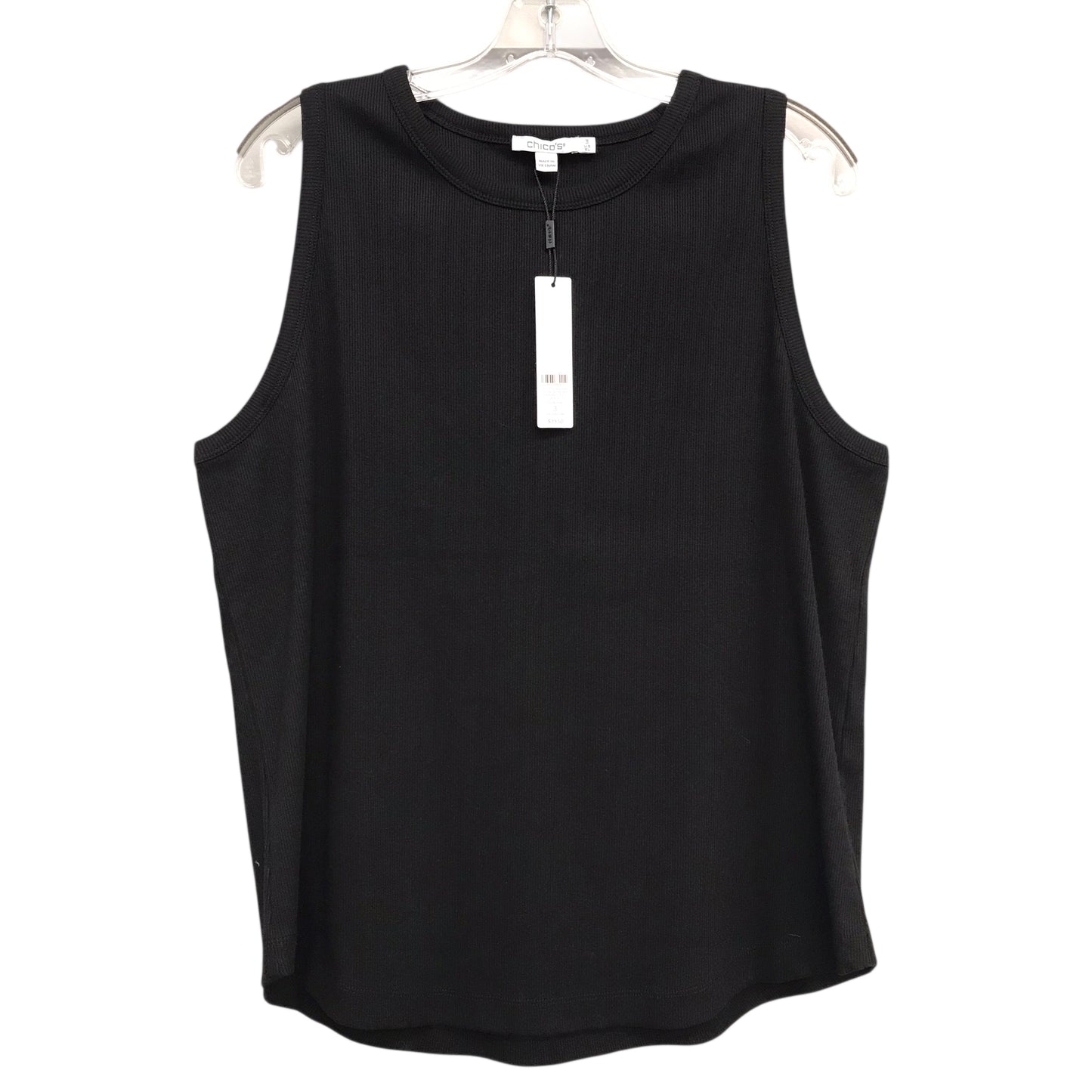 Top Sleeveless Basic By Chicos In Black, Size:Xl