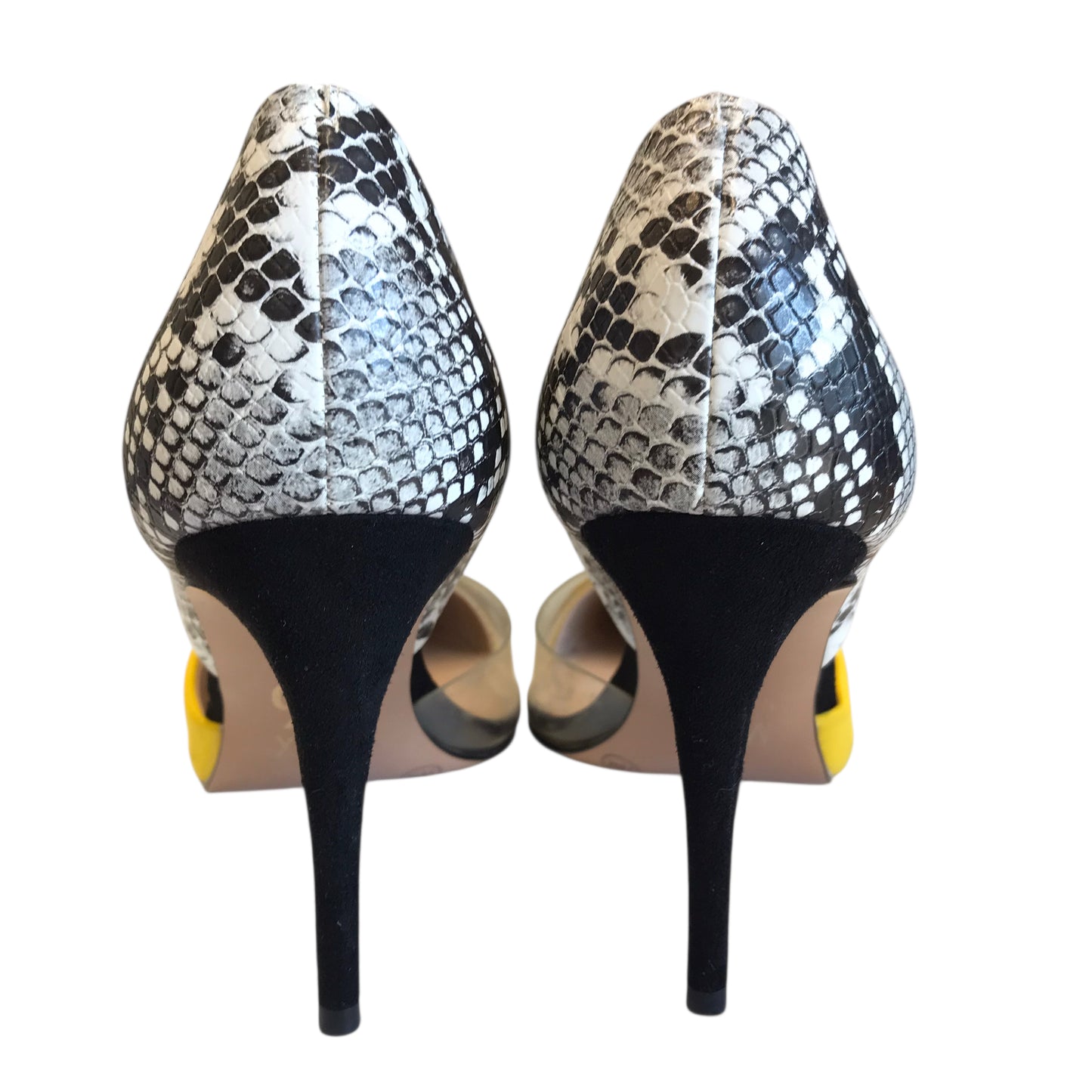 Shoes Heels Stiletto By Mix No 6 In Black & Yellow, Size:7.5