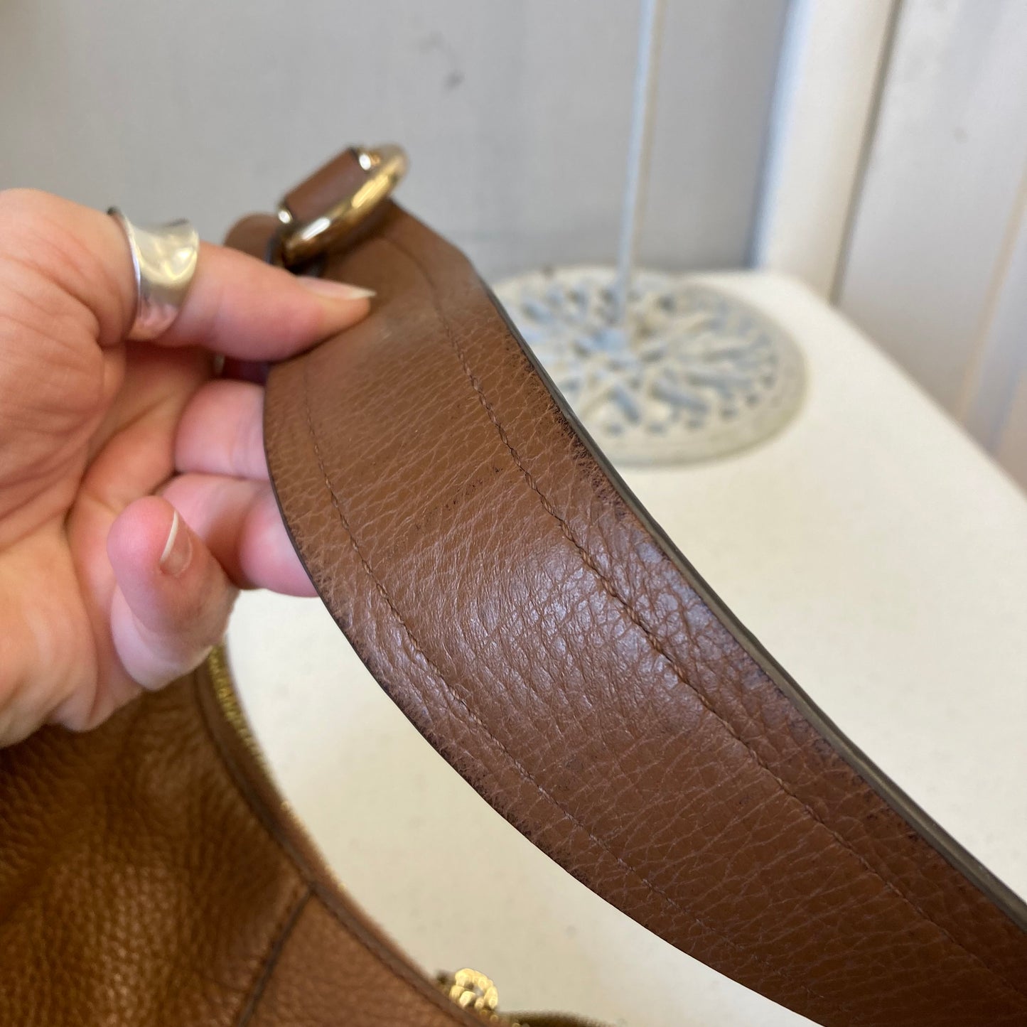 Handbag Designer By Michael Kors In Brown, Size:Large