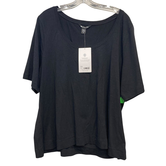 Athletic Top Ss By Athleta In Black, Size:2X