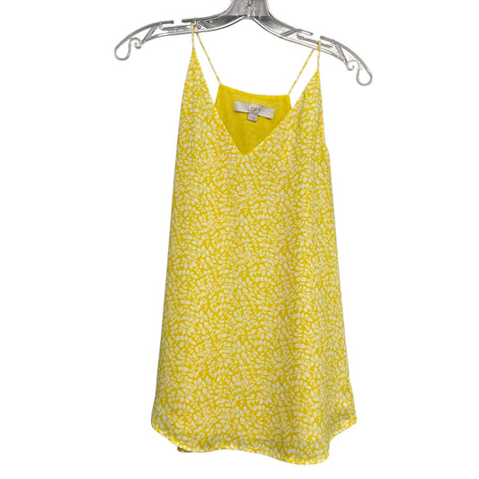 Top Sleeveless By Loft In Yellow, Size:S