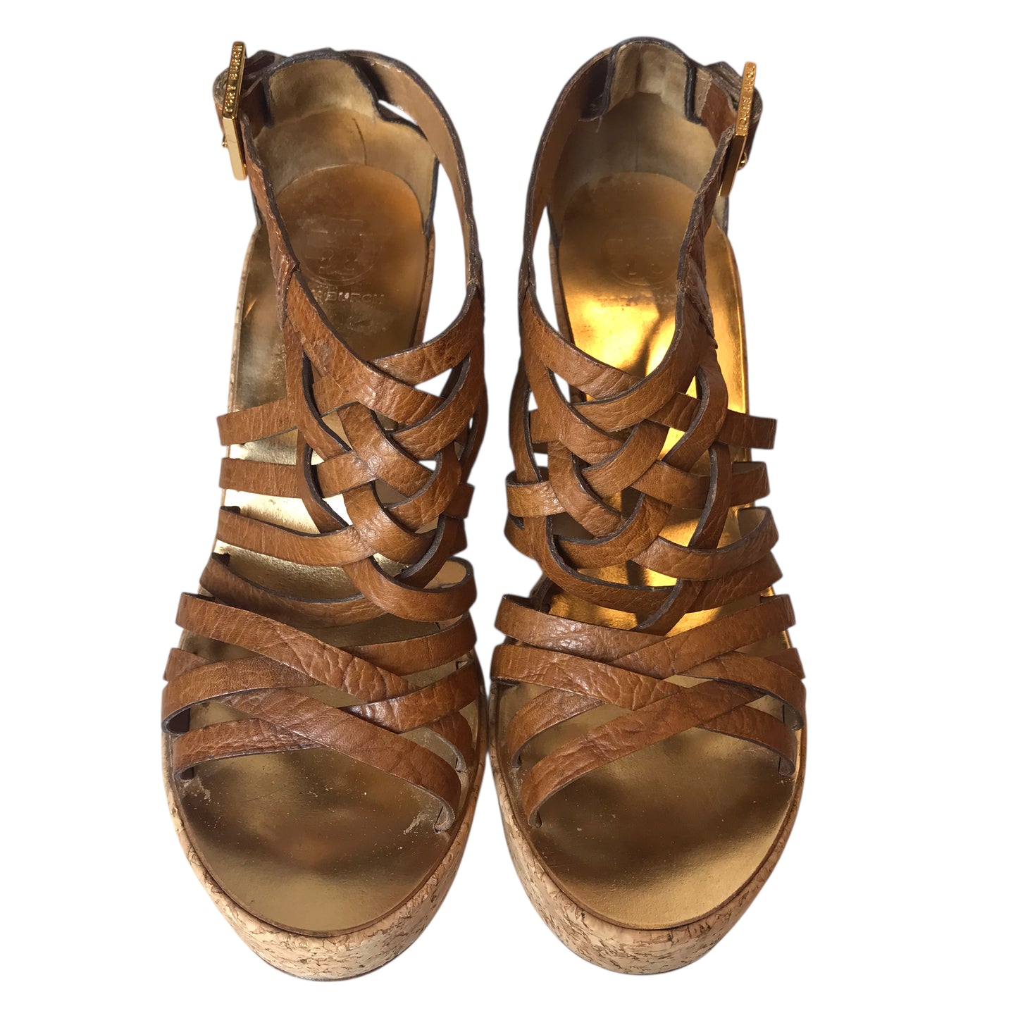 Sandals Designer By Tory Burch In Brown, Size:8