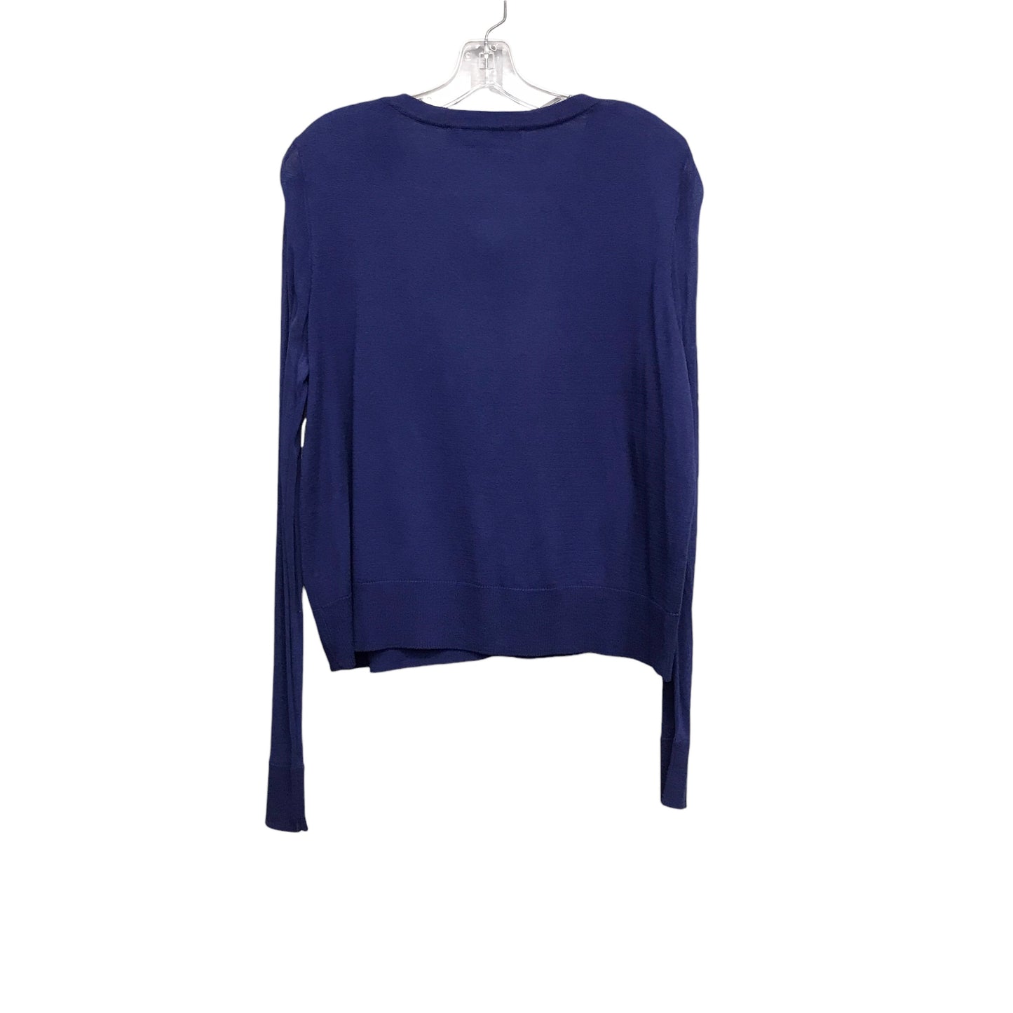 Sweater Cardigan In Blue, Size:L