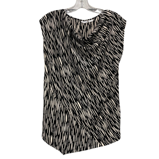 Top Sleeveless By Chicos In Black & Cream, Size:M