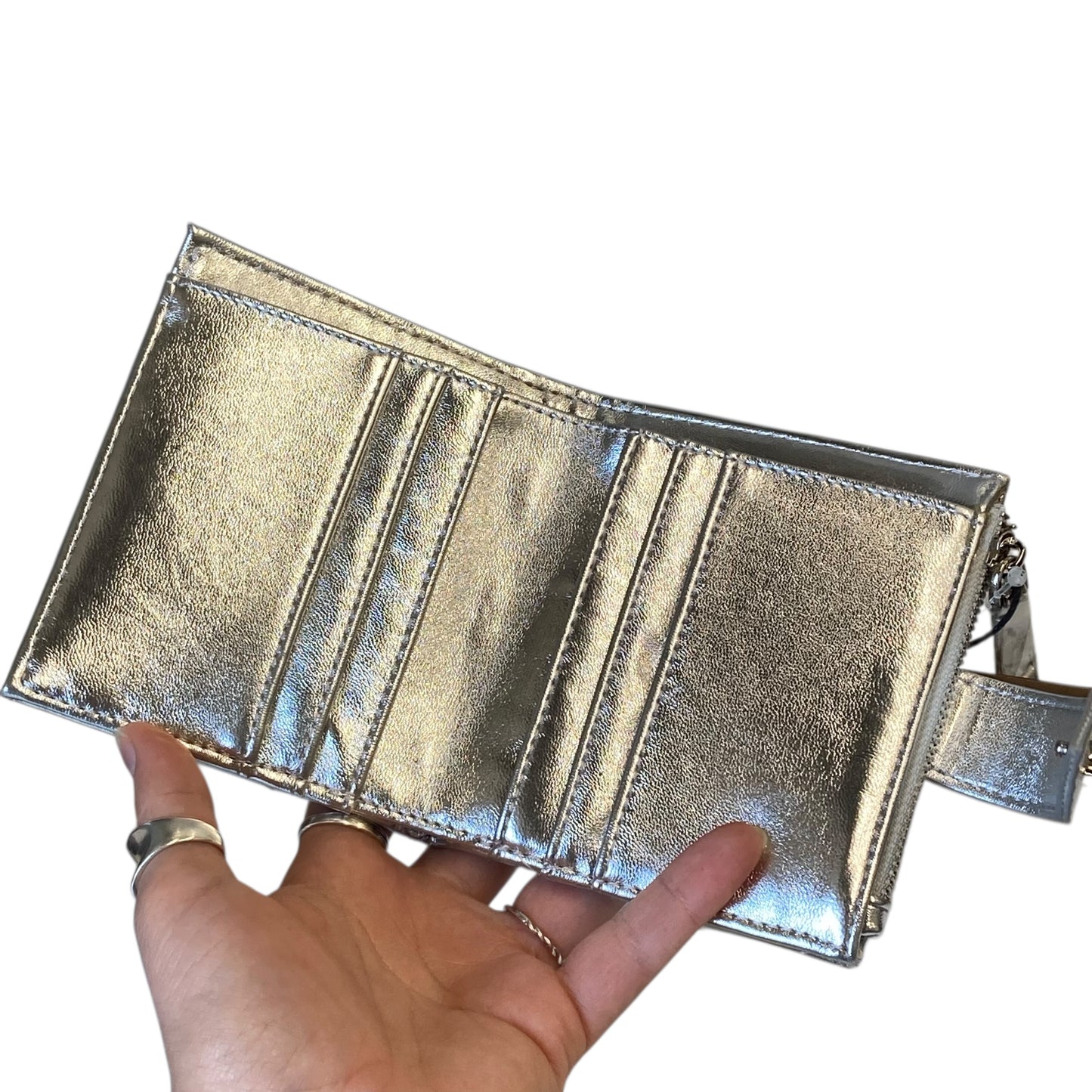 Wallet By Steve Madden In Silver, Size:Small