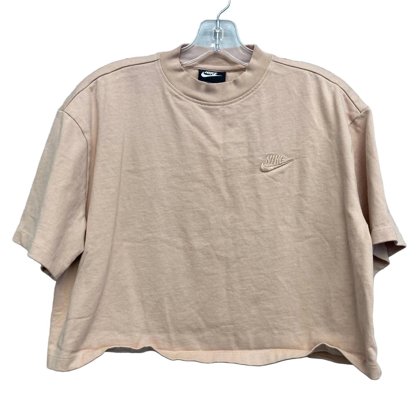 Athletic Top Ss By Nike Apparel In Peach, Size:M
