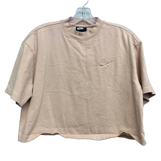Athletic Top Ss By Nike Apparel In Peach, Size:M