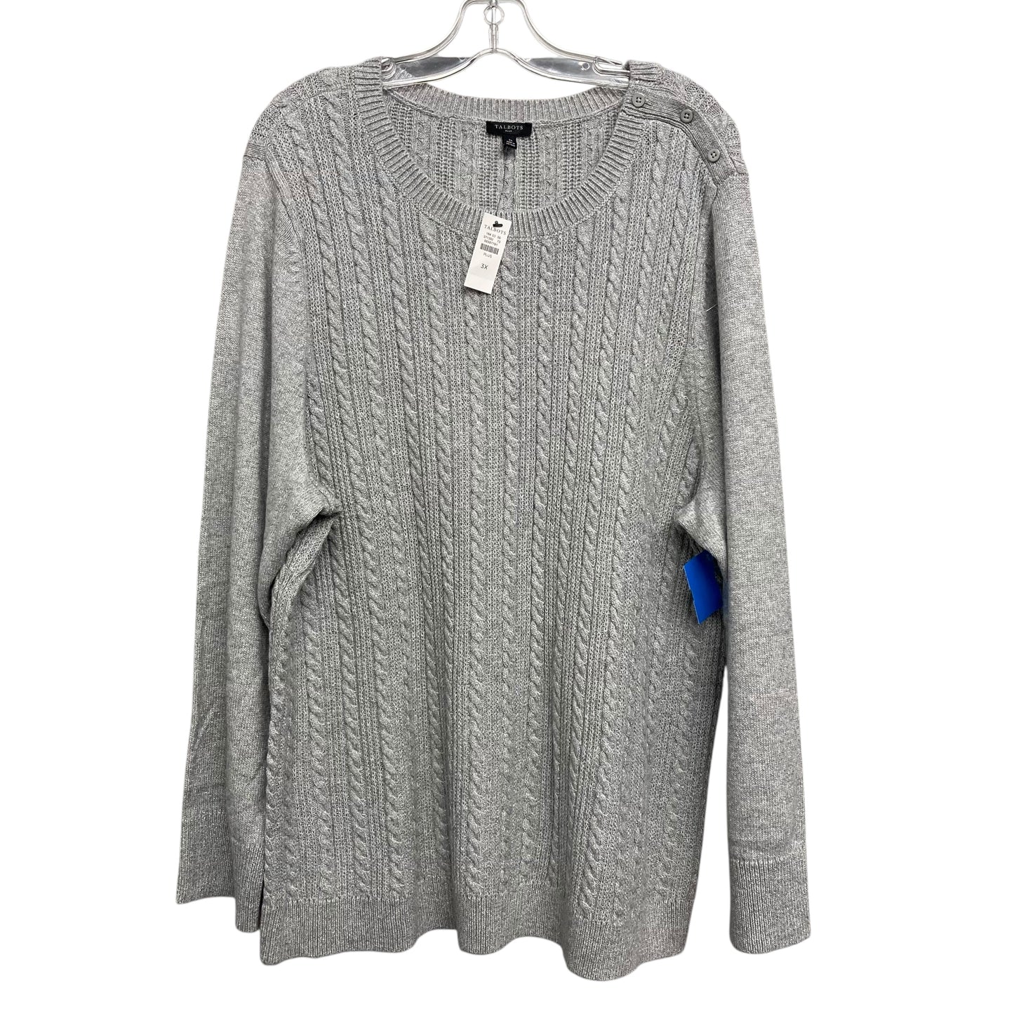 Sweater By Talbots In Grey, Size:3X