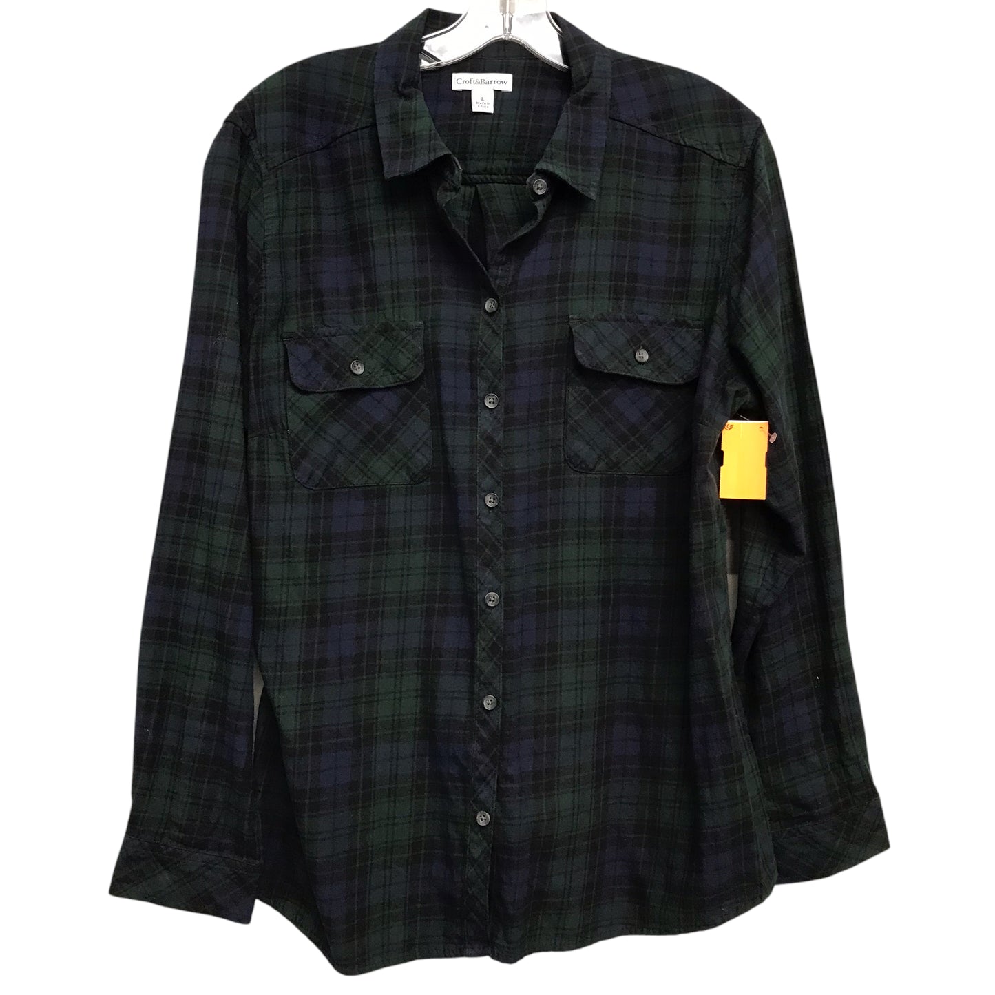 Top Ls By Croft And Barrow In Plaid Pattern, Size:L