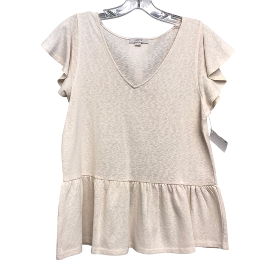 Top Ss By Loft In Cream, Size:Xs