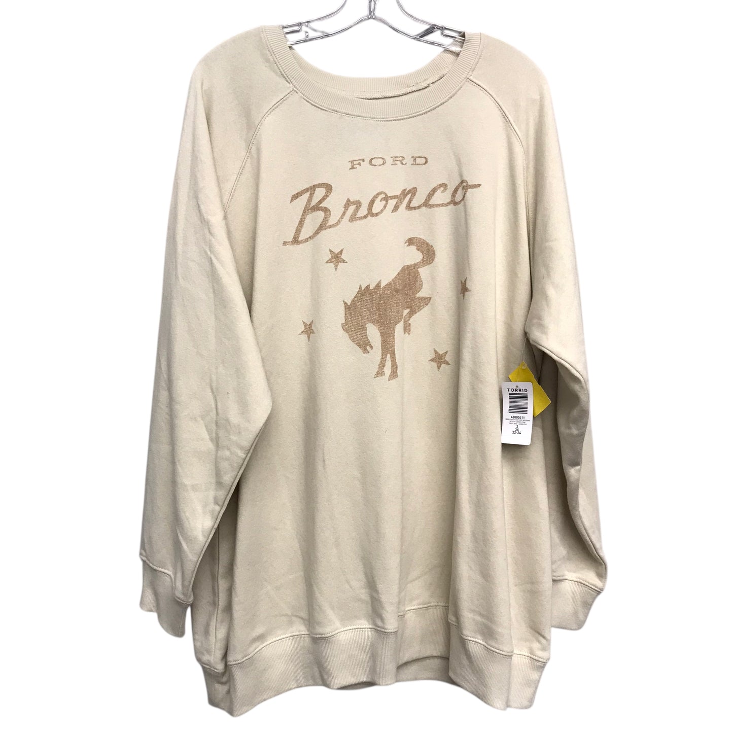 Sweatshirt Crewneck By Torrid In Tan, Size:3X