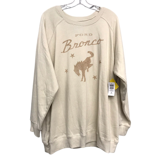 Sweatshirt Crewneck By Torrid In Tan, Size:3X