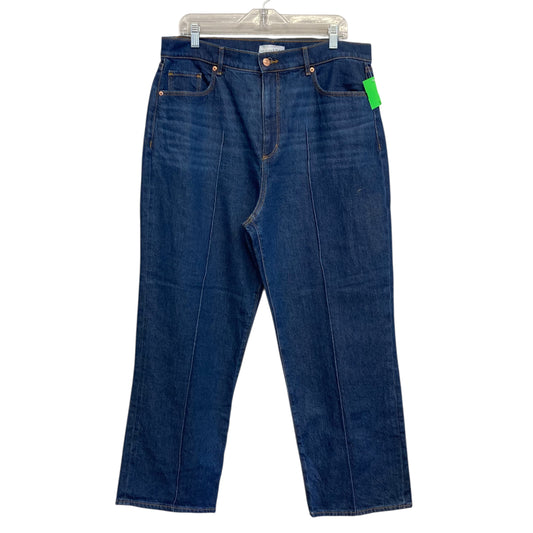 Jeans Wide Leg By Loft In Blue Denim, Size:14