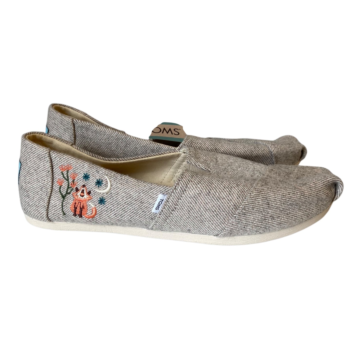 Shoes Flats By Toms In Grey, Size:8