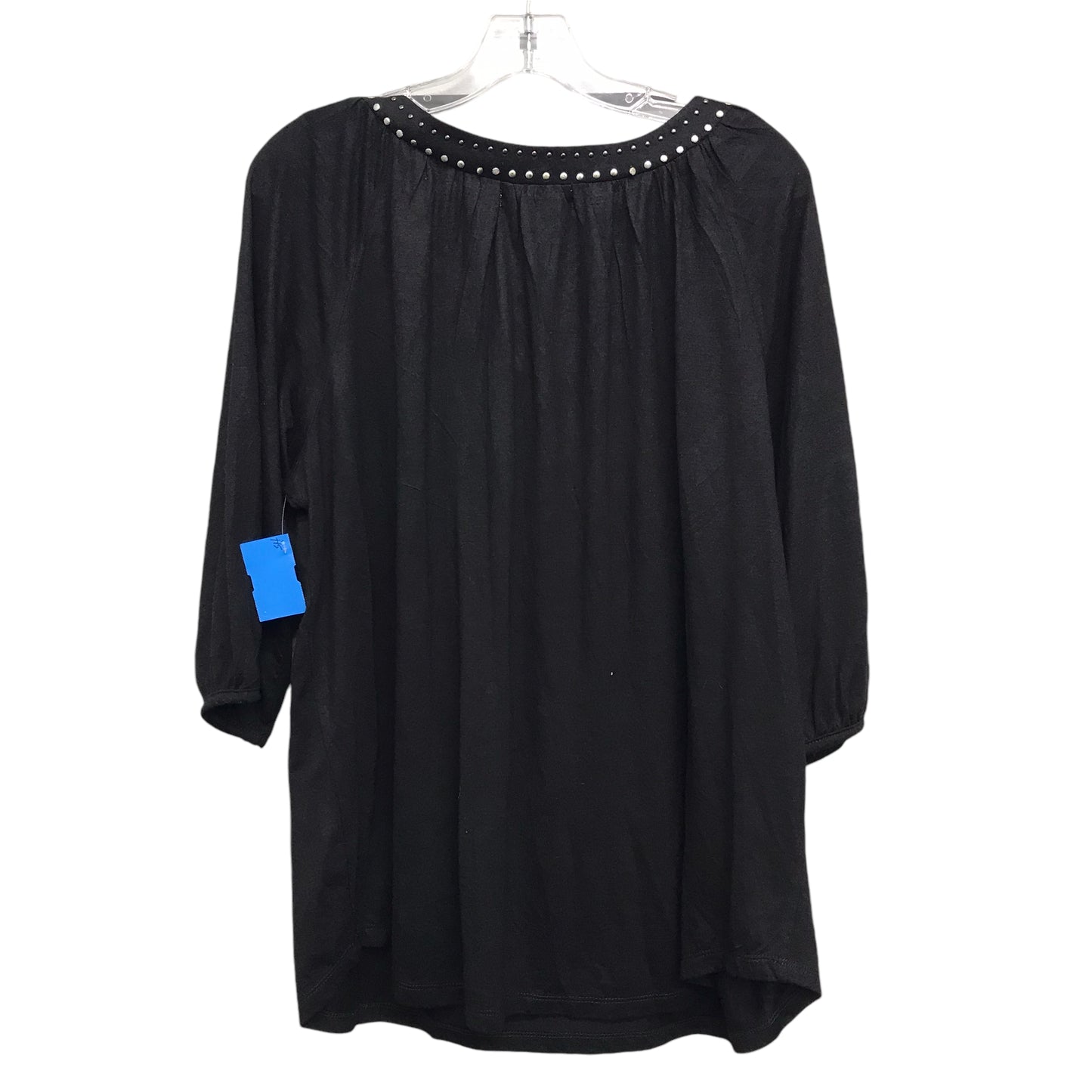 Top Ls By John Paul Richard In Black, Size:1X