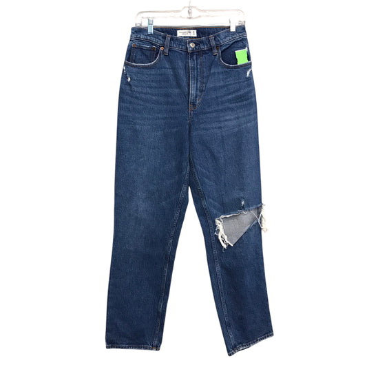 Jeans Wide Leg By Abercrombie And Fitch In Blue Denim, Size:8