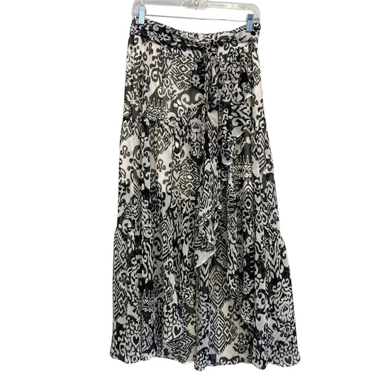 Skirt Maxi By Express In Black & Cream, Size:4