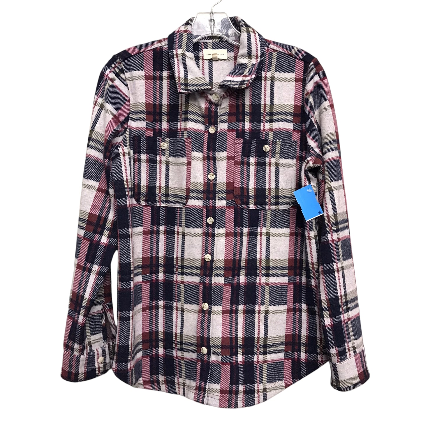 Jacket Shirt By Thread And Supply In Plaid Pattern, Size:S