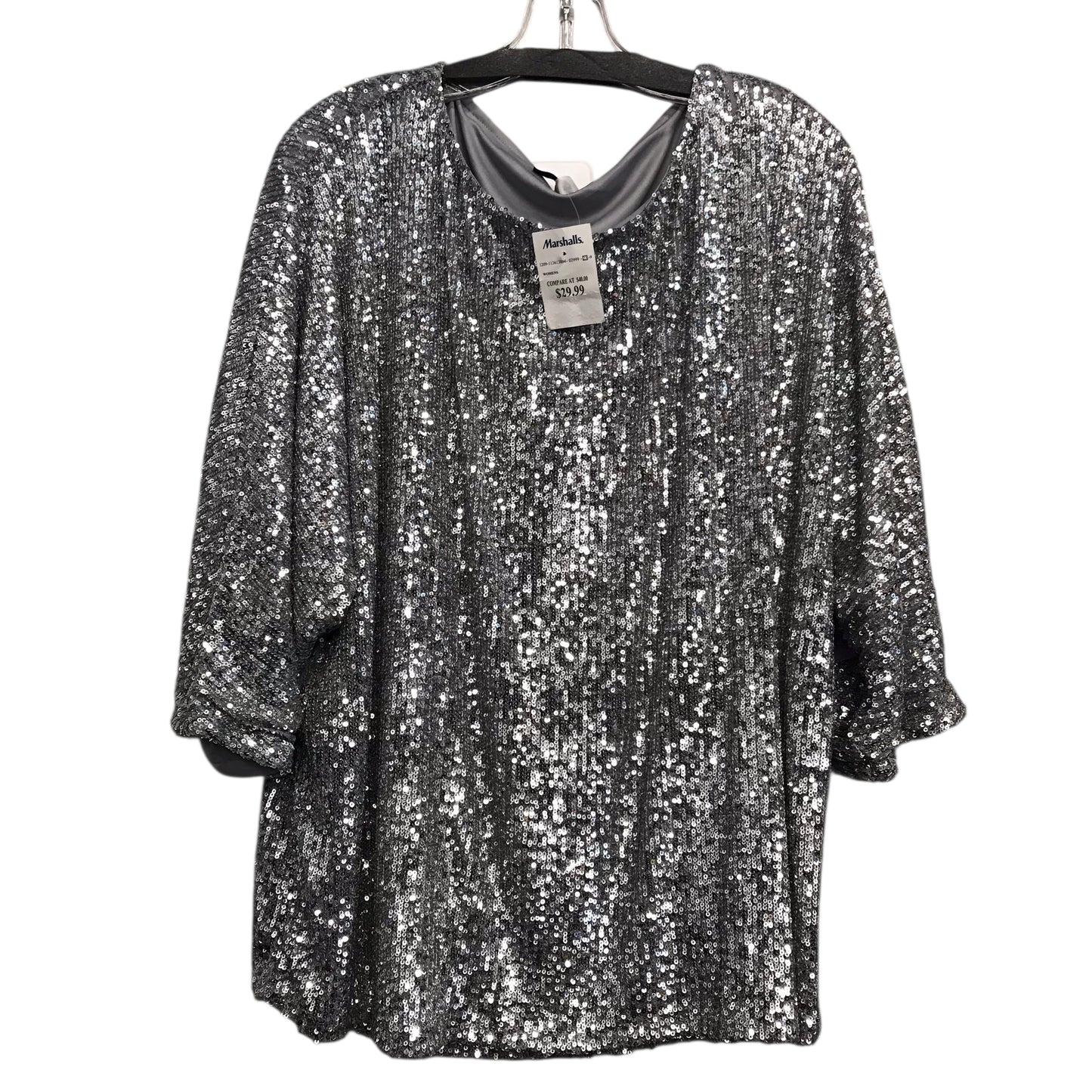 Top Ls By Cable And Gauge In Silver, Size:2X