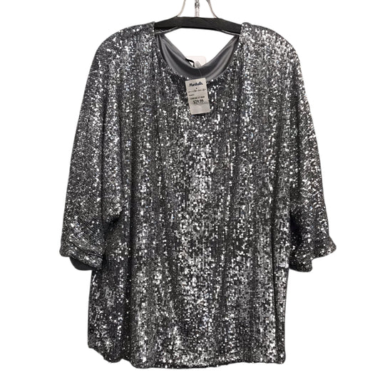 Top Ls By Cable And Gauge In Silver, Size:2X