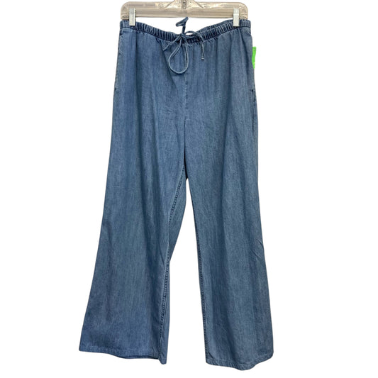 Jeans Wide Leg By H&M In Blue Denim, Size:8