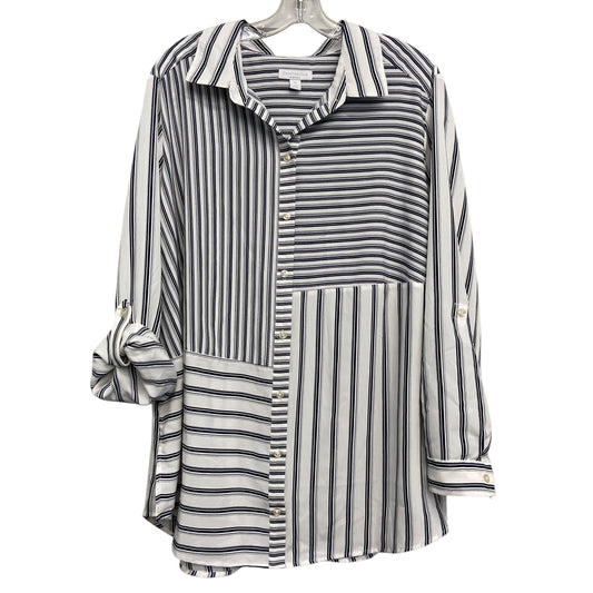 Top Ls By Charter Club In Striped Pattern, Size:2X