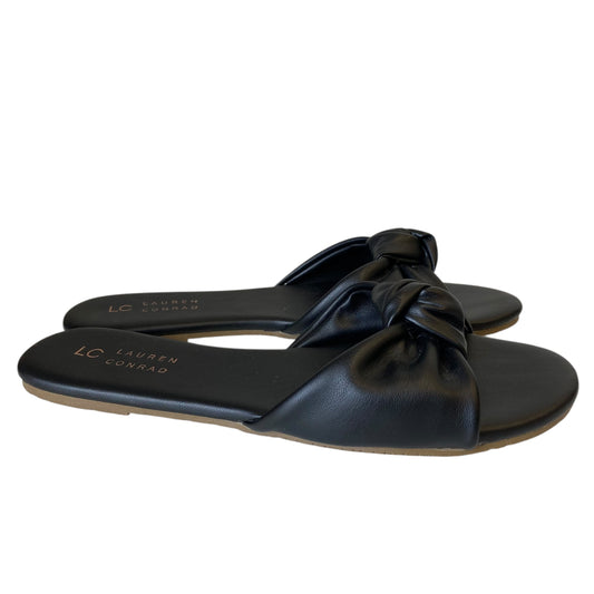 Sandals Flats By Lc Lauren Conrad In Black, Size:8