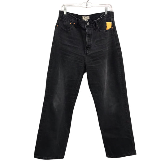 Jeans Straight By Madewell In Black Denim, Size:10