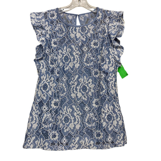 Top Sleeveless By White House Black Market In Blue & White, Size:S