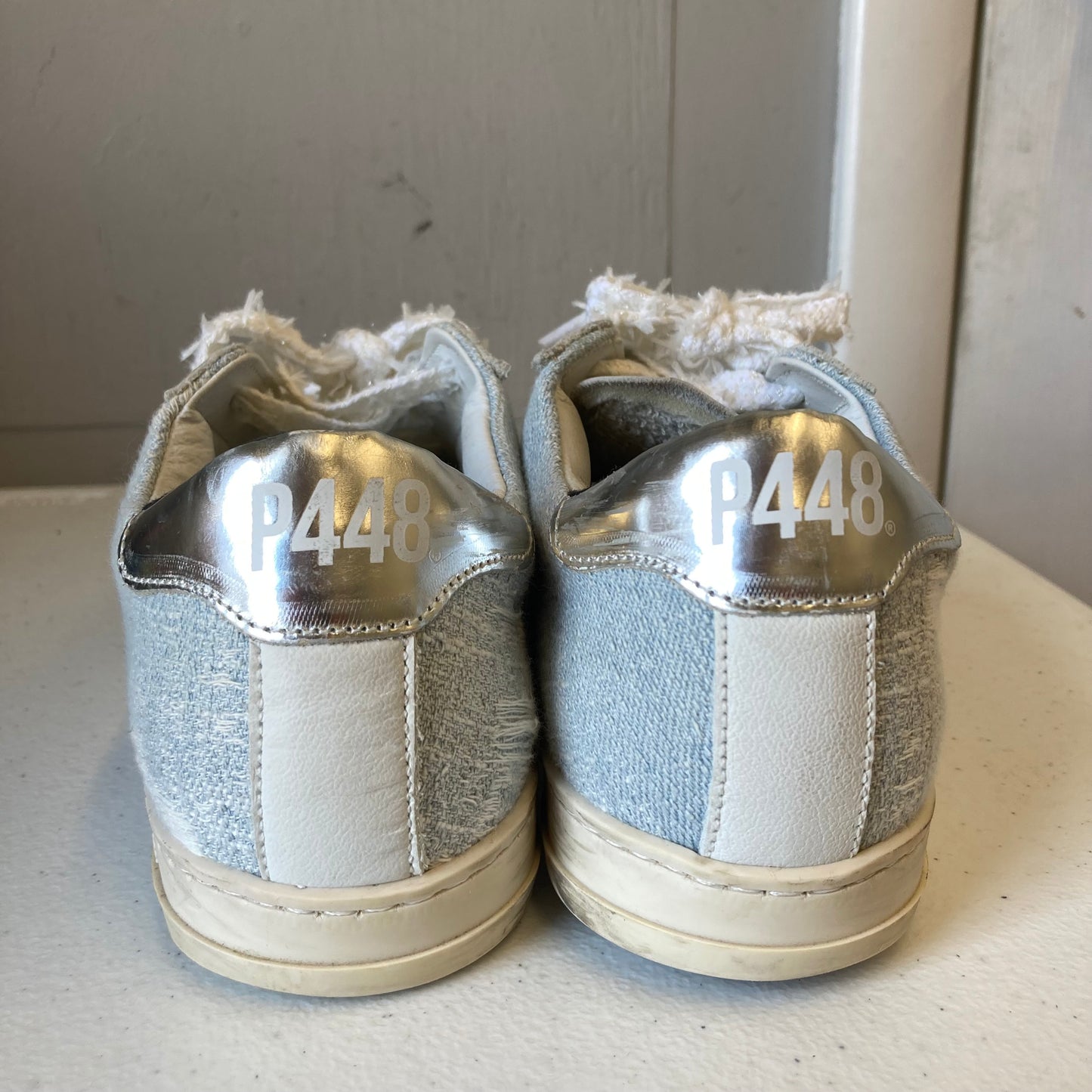 Shoes Sneakers By P448 In Blue & White, Size:5.5