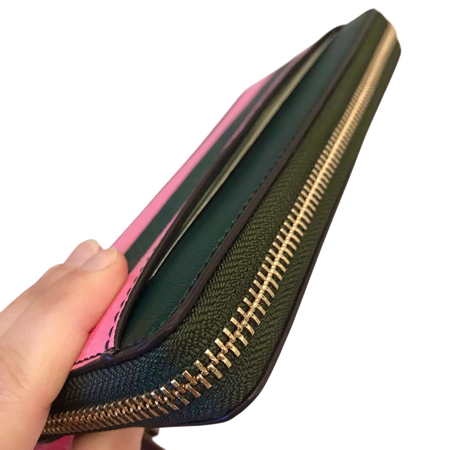Wallet Designer By Kate Spade In Green & Pink, Size:Large