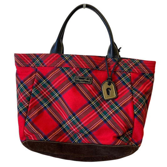 Handbag Designer By Dooney And Bourke In Plaid Pattern, Size:Large