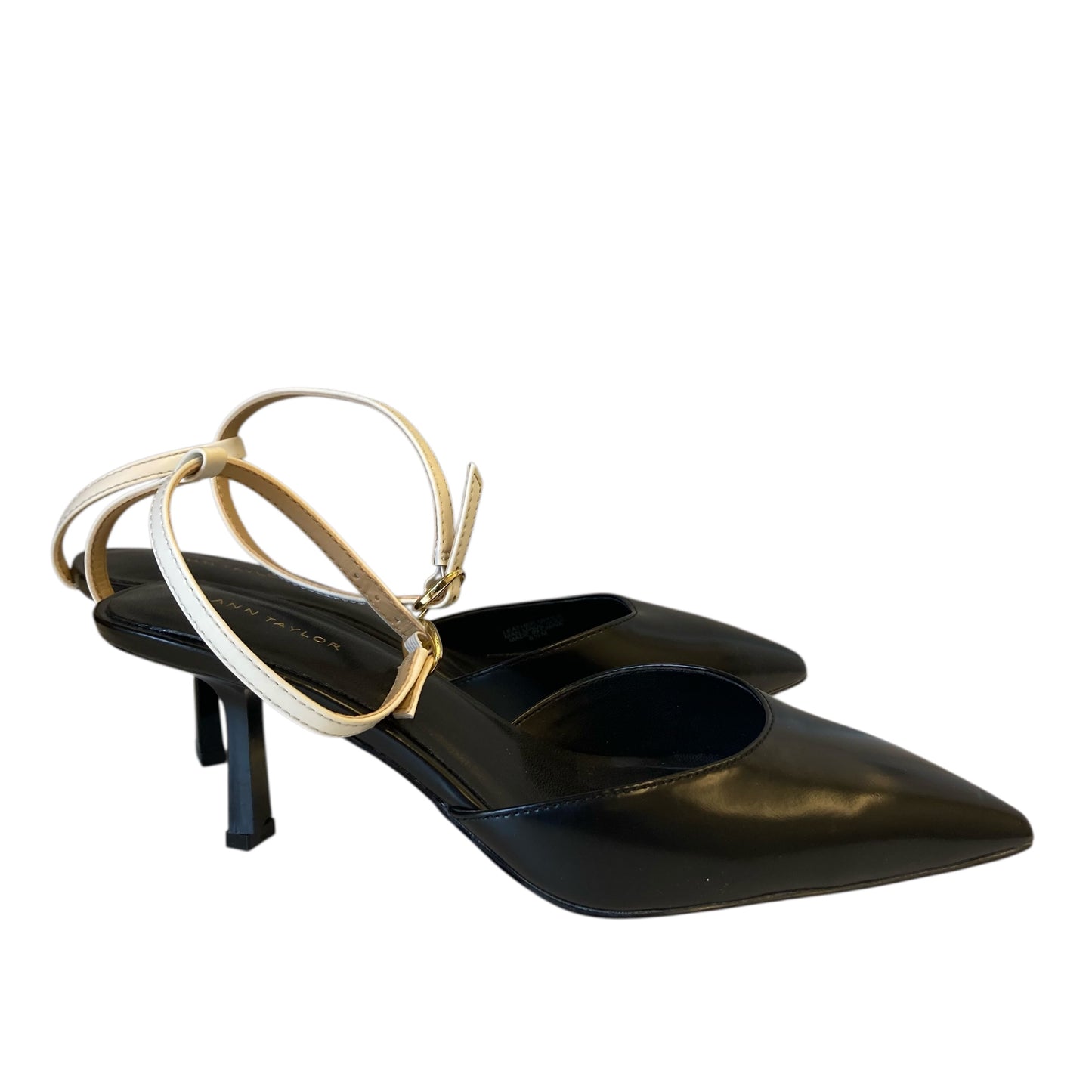 Shoes Heels Kitten By Ann Taylor In Black & White, Size:6.5