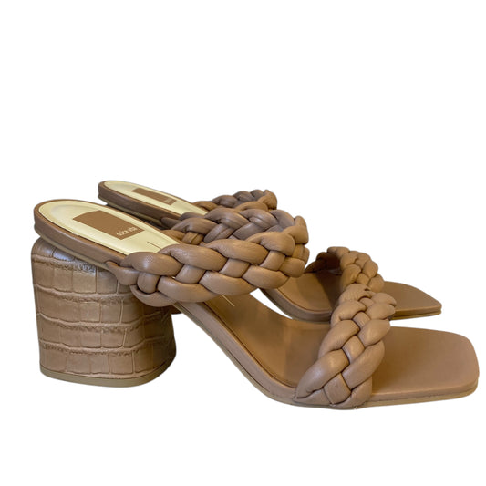 Sandals Heels Block By Dolce Vita In Tan, Size:10
