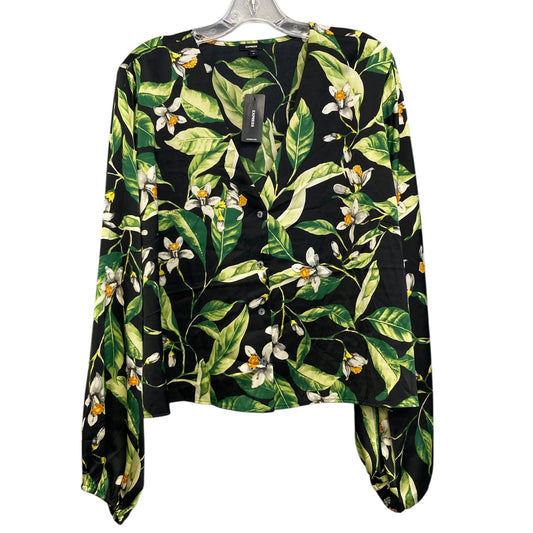 Top Ls By Express In Floral Print, Size:Xl