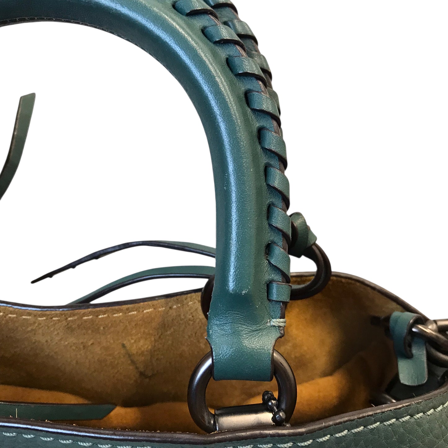 Handbag Designer By Coach In Green, Size:Large