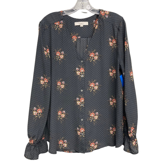 Top Ls By Loft In Grey & Tan, Size:Xl