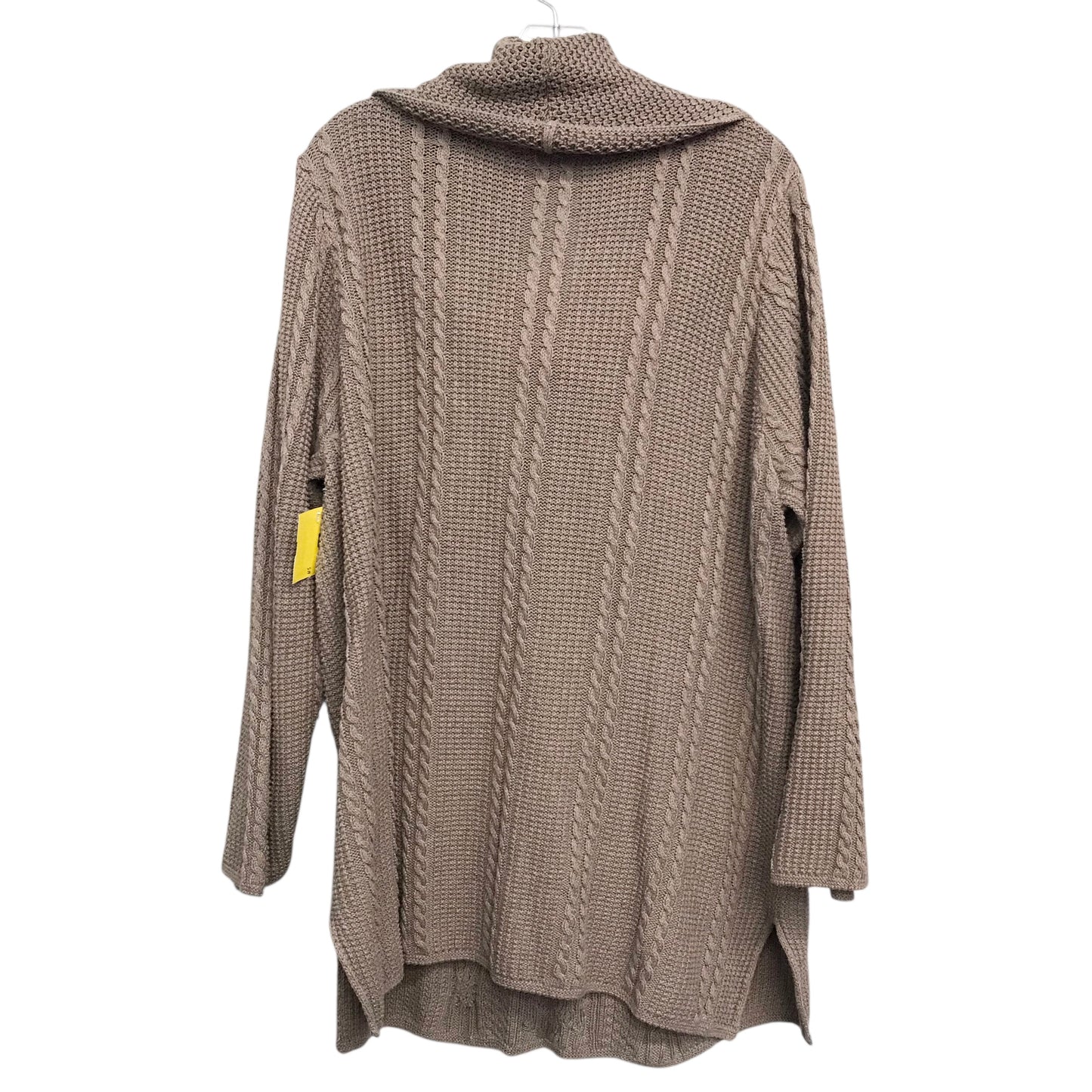 Sweater By Jeanne Pierre In Taupe, Size:2X