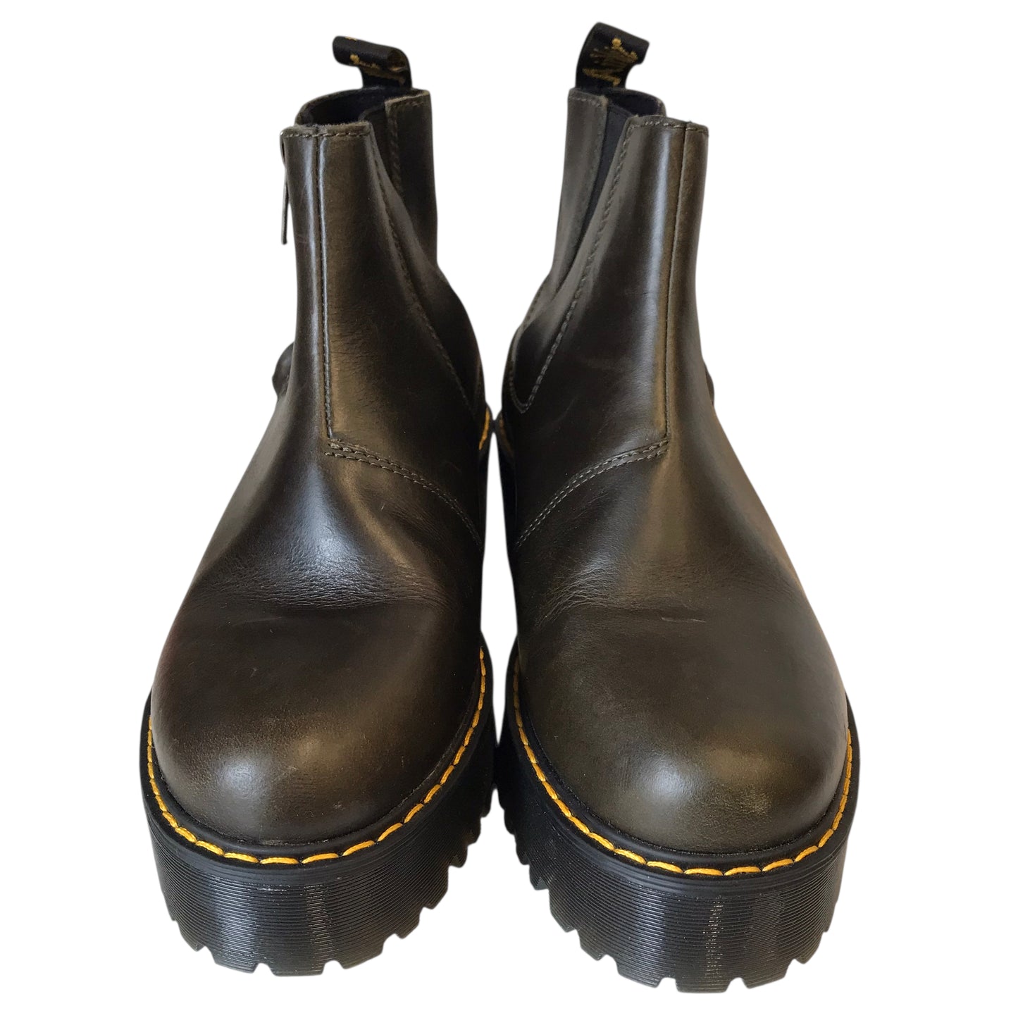 Boots Ankle Heels By Dr Martens In Brown, Size:8