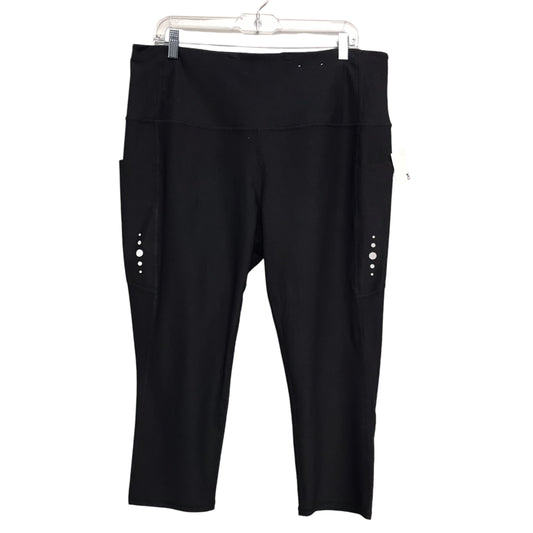 Athletic Capris By Xersion In Black, Size:1X