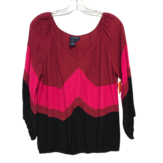 Top 3/4 Sleeve By Max Edition In Red, Size:M
