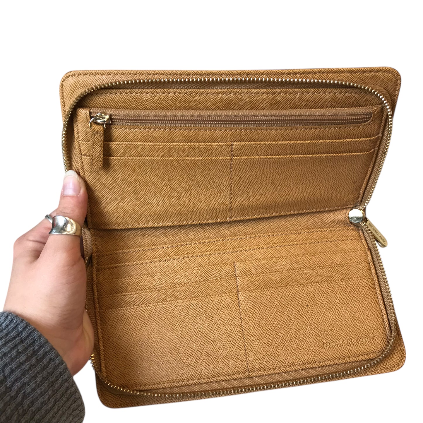 Wallet Designer By Michael Kors In Tan, Size:Large
