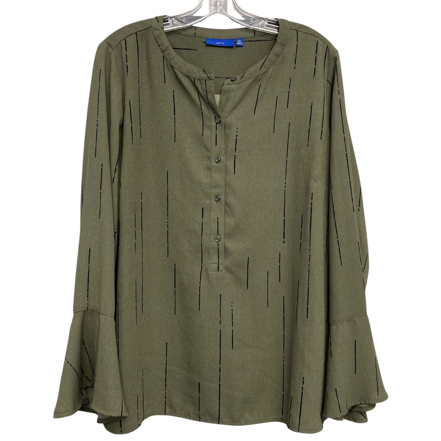 Top Ls By Apt 9 In Green, Size:1X